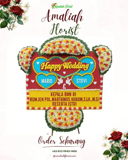 Papan Bunga Pernikahan Pandaan